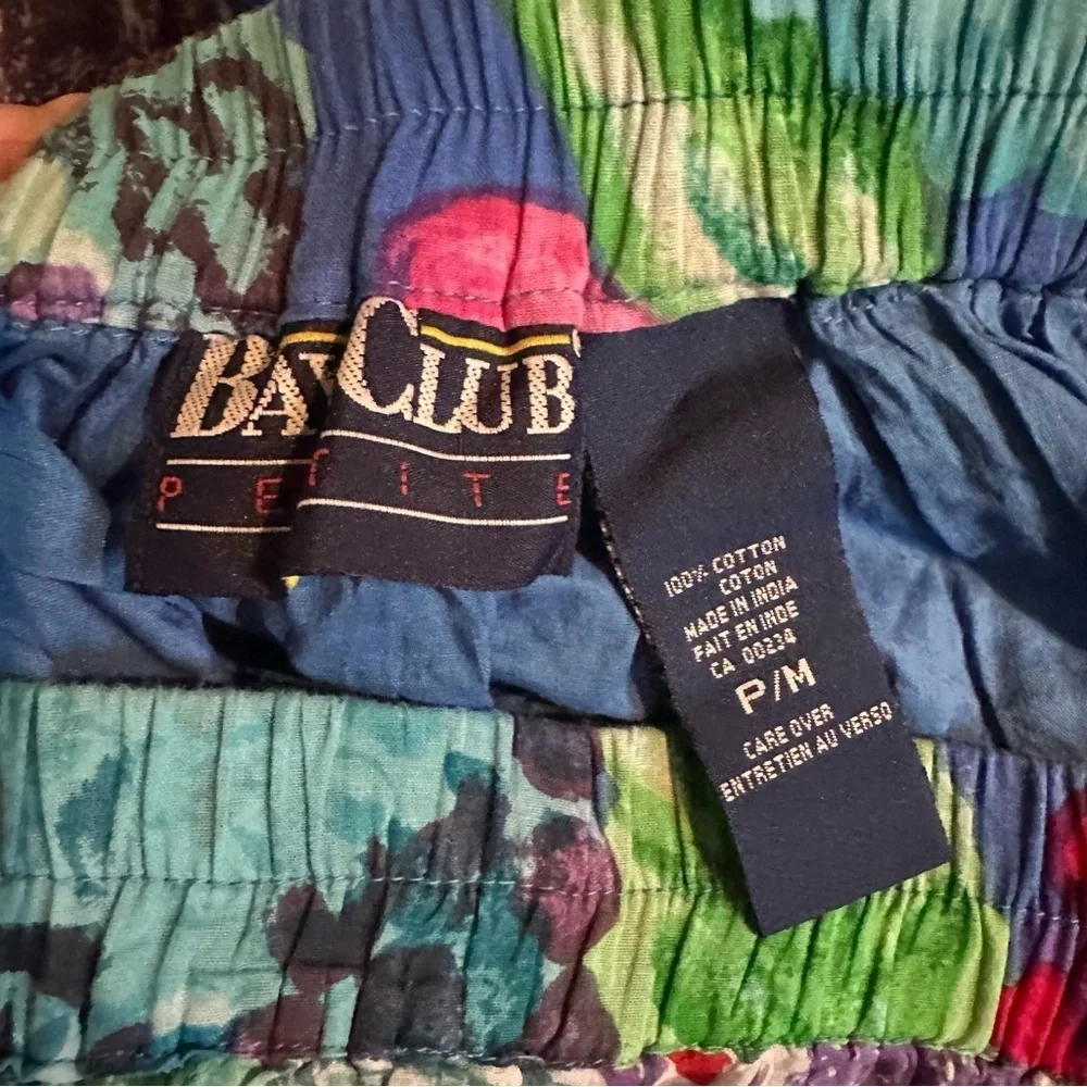 Vintage Bat Club Petite Floral Boho Patches Multicolor Hippie Women's Skirt Sz M - Picture 10 of 11